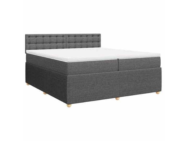 Makastle Boxspringbett mit Matratze Dunkelgrau 200x200 cm Taschenfederkernmatratze
