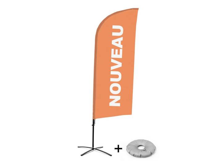 Showdown Displays Standregal Showdown Displays Beachflag - Komplett-Set - Neu - Französisch - Orang, 1-tlg.