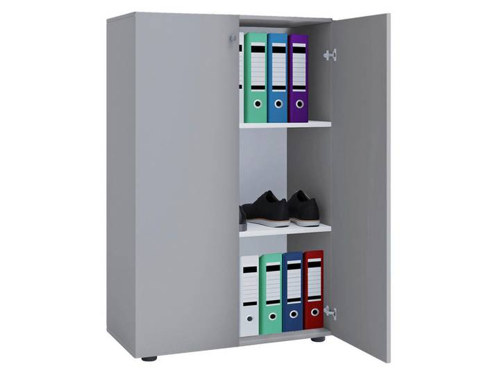 Mid.you Aktenschrank, Grau, 70x110x39 cm, Büromöbel, Büroschränke, Aktenschränke