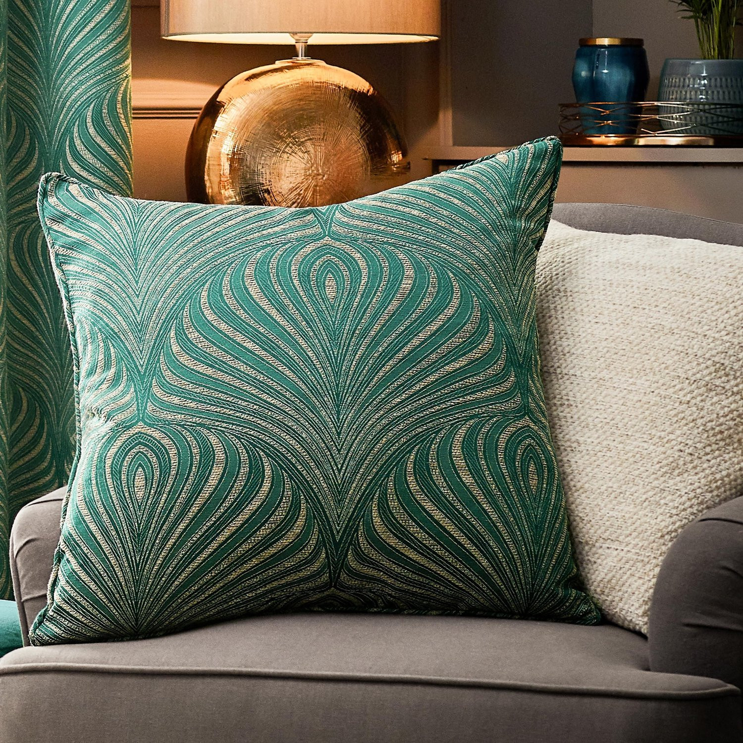Gatsby Jacquard Kussenhoes met Piping