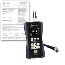 PCE Instruments Materialdickenmessgerät PCE-TG 300-NO5/90-ICA inkl. ISO-Zertifikat 1 … 600mm Sensor 5 MHz ⌀10mm USB