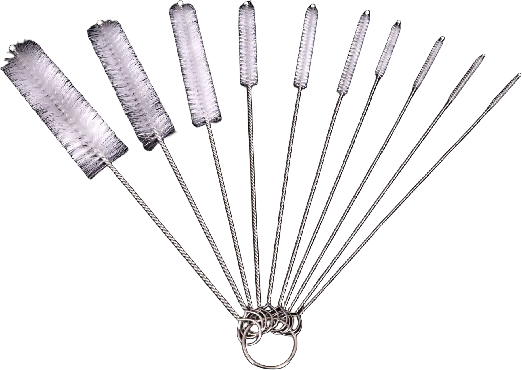 INF Bürsten für Strohhalme und kleine Räume - 10er-Pack Weiß