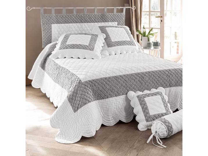Plaid en coton blanc 150x150cm