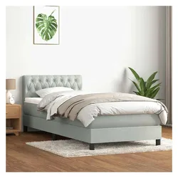 vidaXL, Boxspringbett, Faxonina (Knopfheftung Design) (80 x 220 cm)