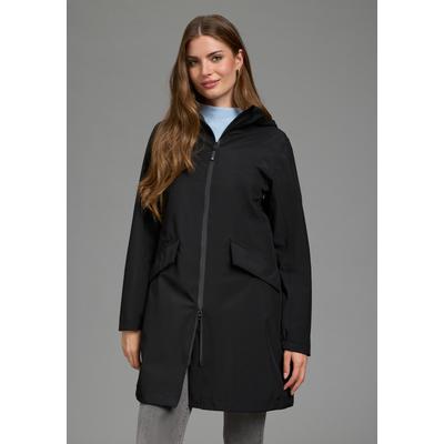 Funktionsjacke POLARINO, Damen, Gr. 46, schwarz, Web, Obermaterial: 100% Polyester. Futter: 100% Polyester, unifarben, figurumspielend Po-bedeckend, mit innenliegendem Gummizug, Jacken Funktionsjacke, leicht & flexibel, für Regenwetter geeignet,...