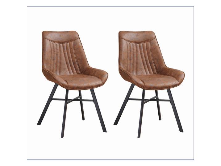 Mid.you Stuhl-Set, Cognac, 53x87x63.5 cm, Esszimmer, Stühle, Esszimmerstühle, Esszimmerstühle-Set