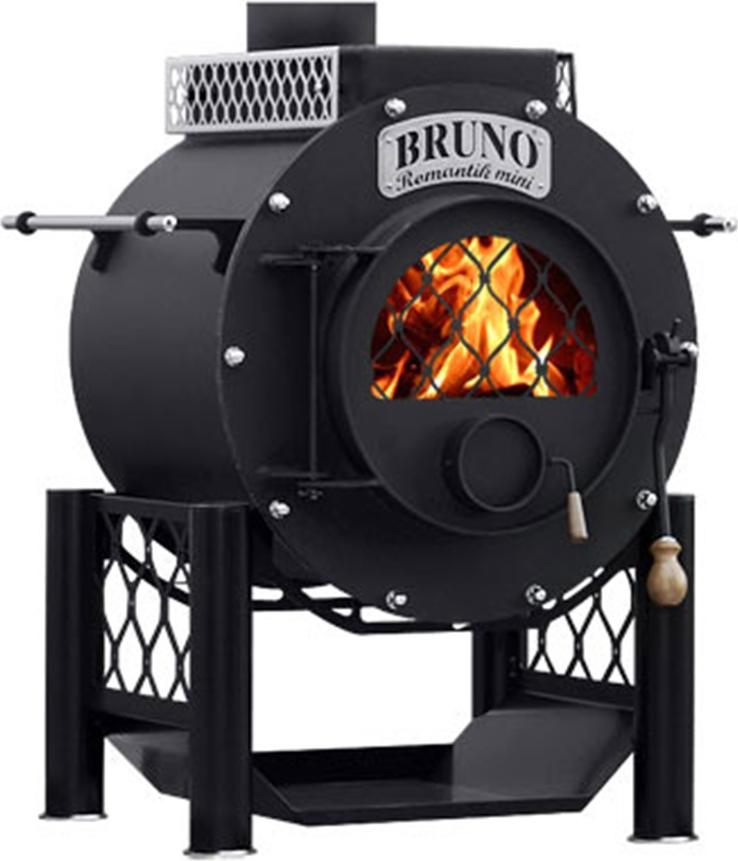 Bruno Werkstattofen Romantik Mini schwarz 9 kW Stahl A