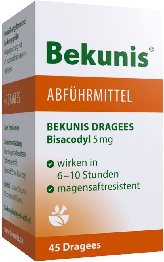 Bekunis Dragees Bisacodyl 5mg 45stk
