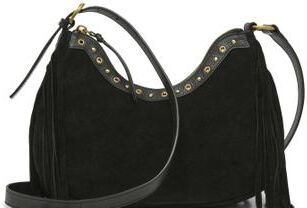 Lucky Brand Lux Fringe Crossbody - Women's Accessories Handbags Purse Crossbody Bag in Black, Size OneSize