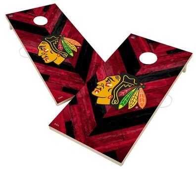 Skip's Garage Chicago Blackhawks NHL Cornhole Board Set