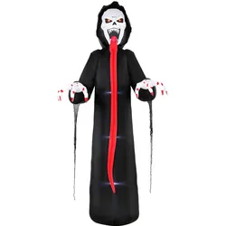 AUFBLASBARES-HALLOWEEN-SKELETT Polyestergewebe Schwarz