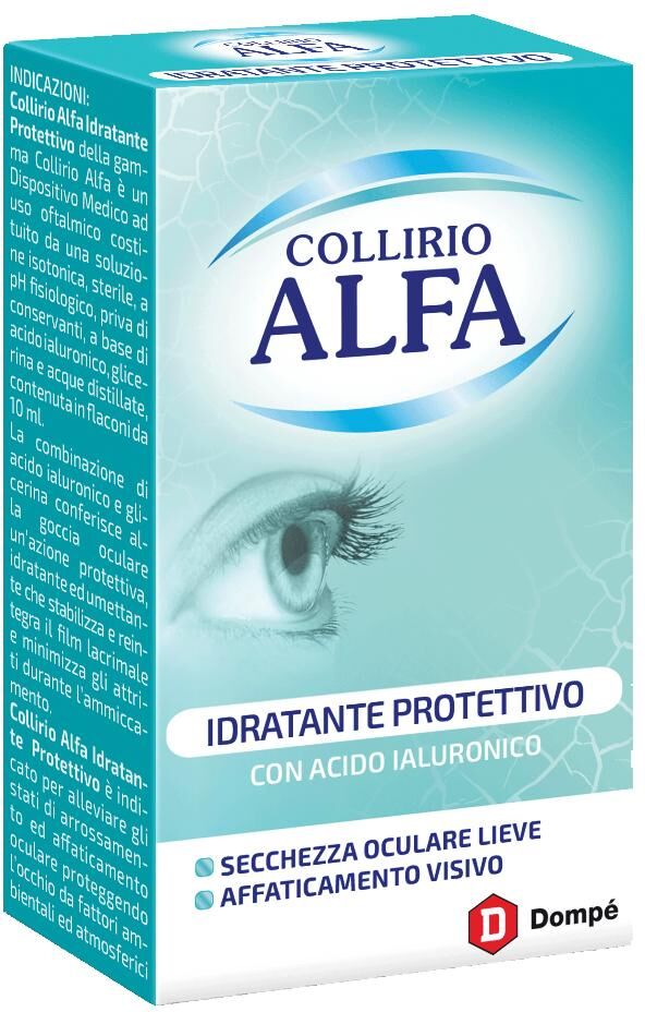 DOMPE' FARMACEUTICI SpA Alfa Collirio Idratante Protettivo, 10 ml
