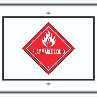 HB-Druck Schild Entzündbare flüssige Symbol Stoffe Flammable Liquid A6 (105x148mm)