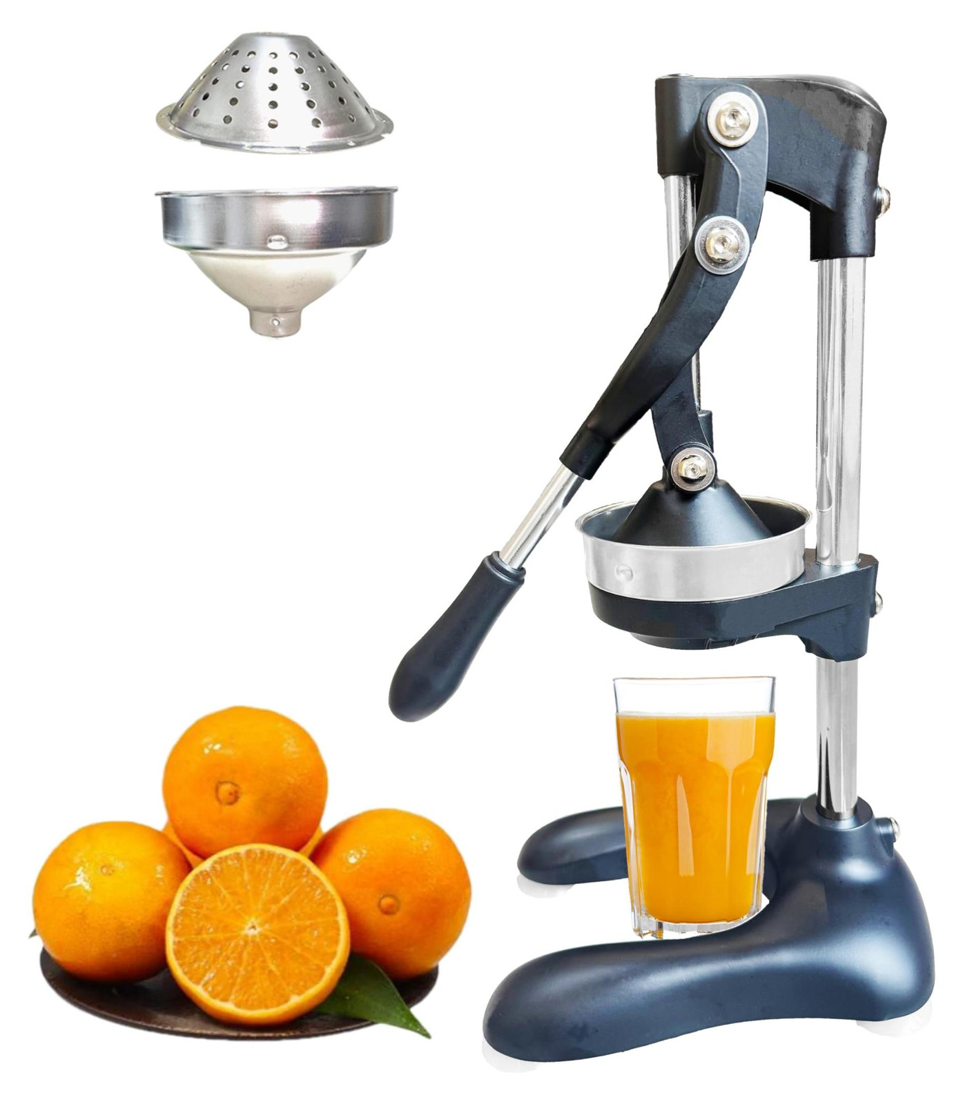 Dripio Handmatige citruspers hefboompers zwart 43,5 cm