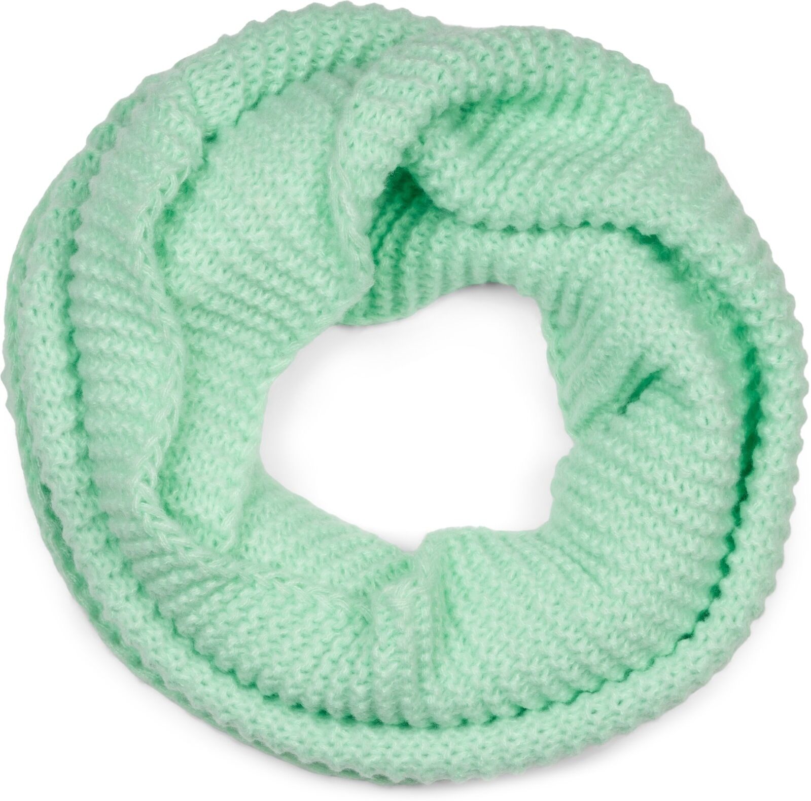 Loop STYLEBREAKER "Strick Loop Wellenmuster", Damen, grün (mint), Obermaterial: 100% Polyacryl PAN., Modisch, Modetücher Loop