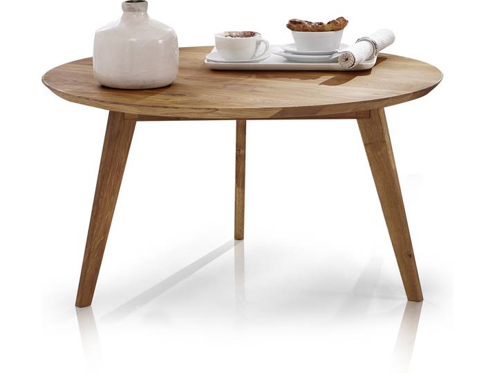 AUSTIN Couchtisch rund 70 cm, Material Massivholz, Wildeiche