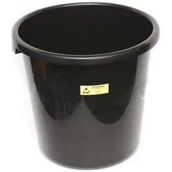RS PRO Conductive Waste Bin, dia 285mm,H 320mm, Abfalleimer, Schwarz