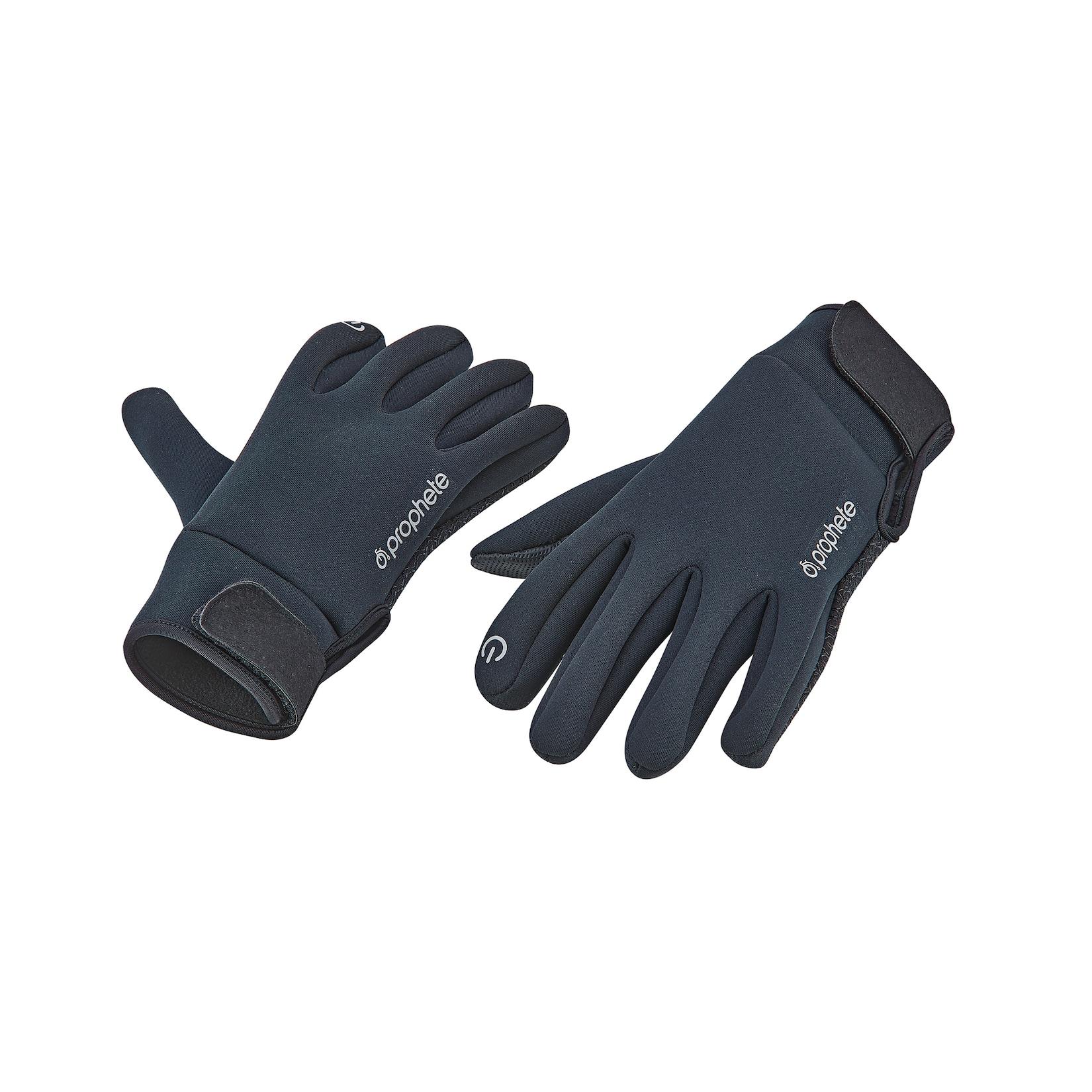 Winter Fahrradhandschuhe, wasserabweisendes und winddichtes Material, Relfektionselemente, Fleecefütterung, Größe: L/XL, Farbe: schwarz