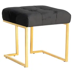 Hocker Rare Schwarz Samt
