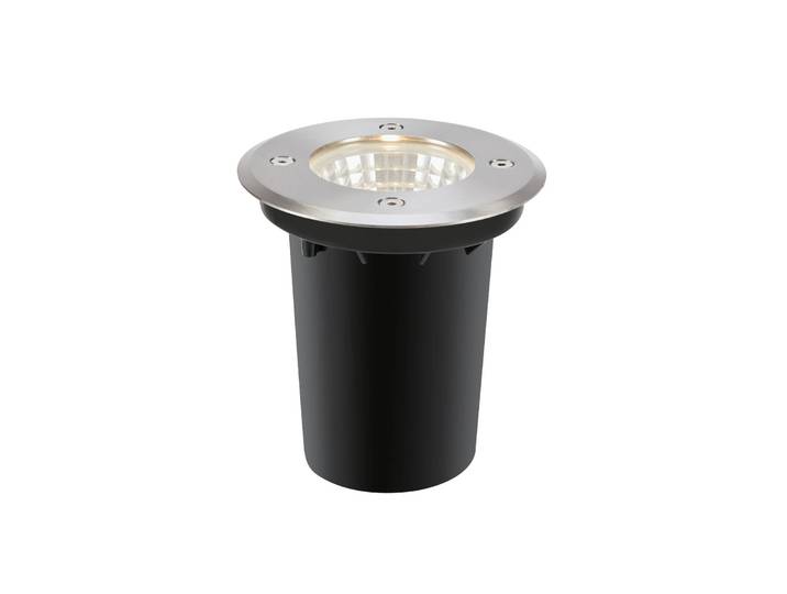 Markslöjd LED-Bodeneinbauleuchtespot Garden 24, schwarz 6,2 W dimmbar, alu / grau / zink, Aluminium, Einbauleuchte