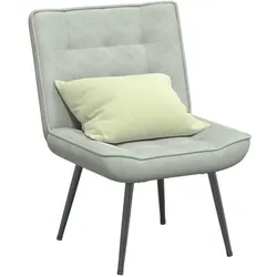 vidaXL, Sessel, Relaxsessel Hellgrau 64x74x84 cm Samt Sessel Esszimmersessel
