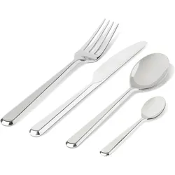 alessi amici cutlery set of 24 pieces in chromed steel 10x30x10 cm