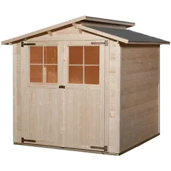 Weka Gartenhaus 323 / Gerätehaus 19 mm 198 x 148 cm naturbelassen - 50 % Rabatt auf Dacheindeckung