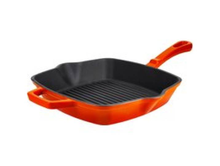 SILVERCREST® Poêle en fonte Premium (carré, orange)