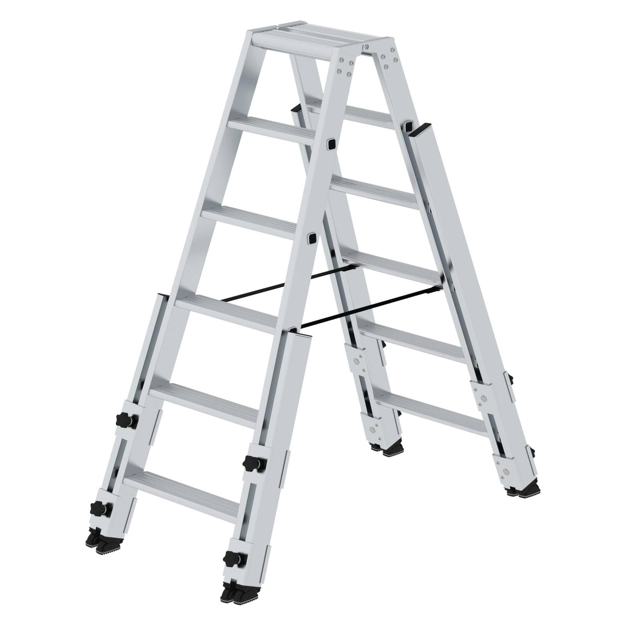 Günzburger Stufen-Stehleiter treppengängig 2x6 Stufen (Stehleiter, 320 cm) (042712)