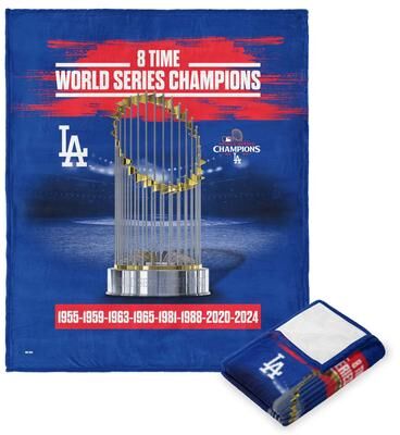 Los Angeles Dodgers 2024 MLB World Series Champs Champs Silk Touch Throw Blanket