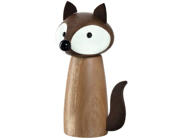 Gewürzmühle LEONARDO Fuchs , braun (braun, natur), B:10cm H:18cm T:11cm, Küchenmühlen, Gewürzmühle, Keramikmahlwerk, 19 cm