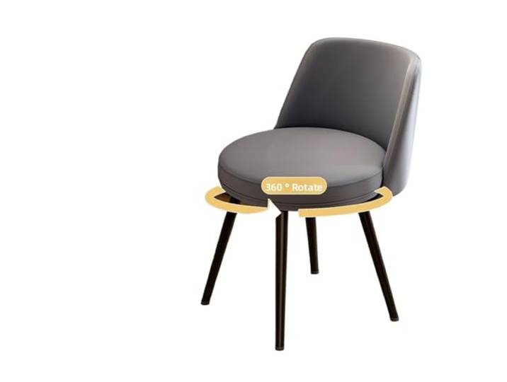 OUTIFUOTPP Drehbarer Ankleidehocker, Heimgebrauch, Rückenlehnenstuhl, Schlafzimmer-Make-up- und Nagelstuhl, beweglicher, minimalistischer Esszimmerstuhl(Rotating-B)