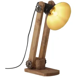 Helloshop26 - Industrie-Design Schreibtischlampe gemütliche Atmosphäre 23 x 13 x 52 cm aus schwarzem Mangoholz
