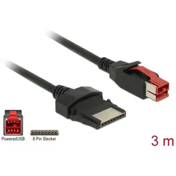 DELOCK PoweredUSB Kabel 24V St > 8Pin St 3.0m