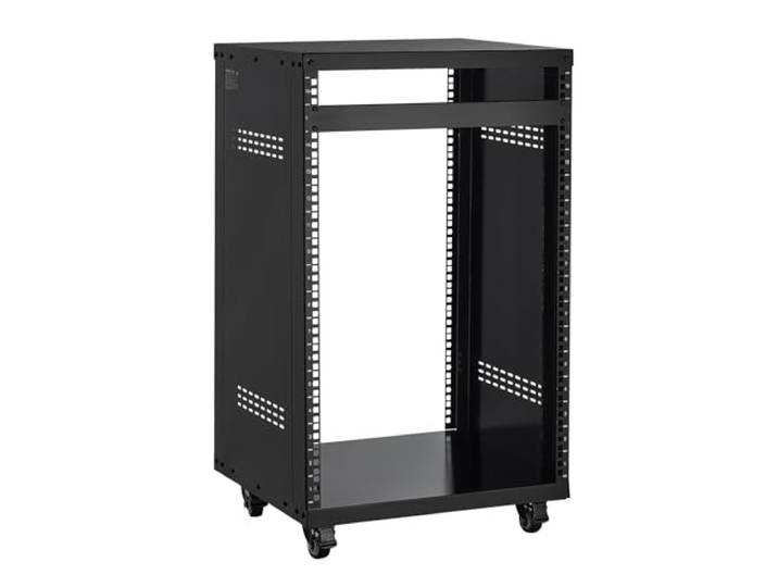 VEVOR Rack AV 16U\, Charge 90\,7 kg\, Rack de Studio d'Enregistrement avec roulettes Verrouillables\, Armoire Serveur à Cadre Ouvert\, Ventilation\, pour Équipements Audio\, Vidéo\, Musicaux\, Informatiques