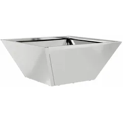 Helloshop26 - Moderner trapezförmiger Gartenpflanzkasten für die Terrasse 35 x 35 x 15 cm aus silberverzinktem Stahl
