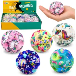 Schaumstoffball mit Noppen für hüpfende Anti-Stress-Einhörner, 7 cm