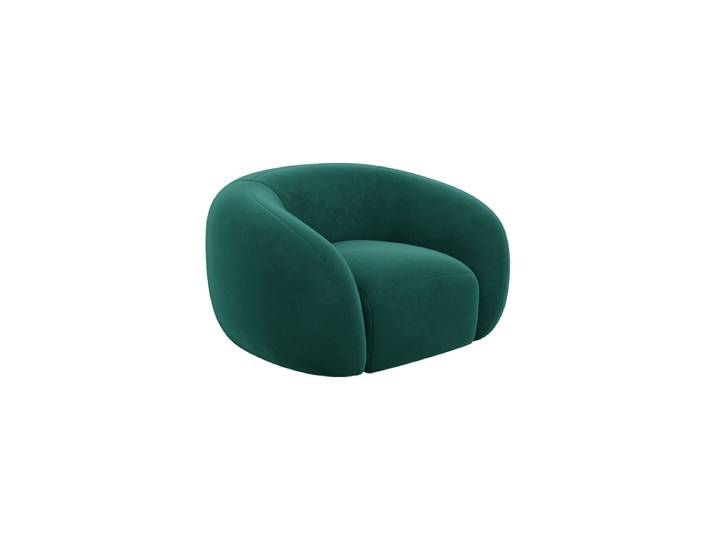Design Loungesessel „Serano“ mit Samtbezug Samtbezug Grün BLOOMINGLOFT Collection