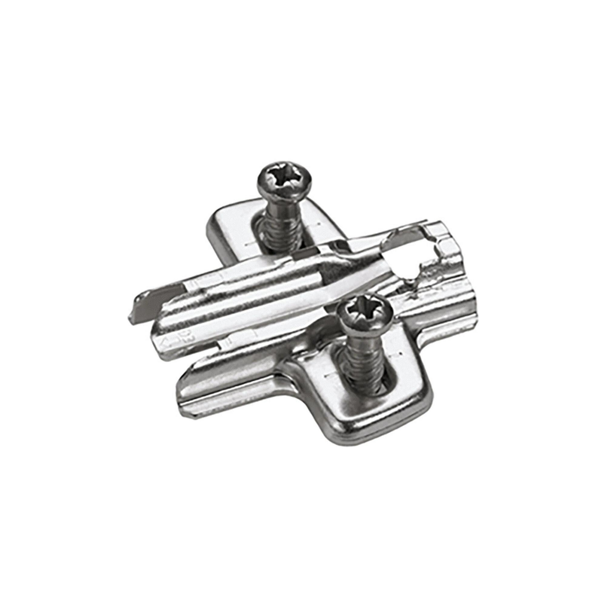 Hettich Möbel-Kreuzmontageplatte 9075056 vernickelt)
