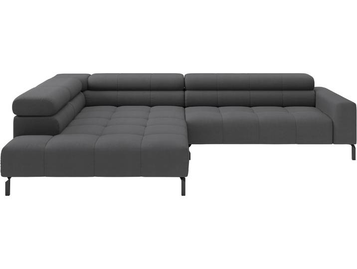 Ecksofa HOME AFFAIRE Claya, 311 cm breit, L-Form, inkl. Kopfteilverstellung , grau, B:311cm H:71cm T:219cm, 100% Polyester, Sofas, Ecksofa, wahlweise elektrischer Sitzvorzug