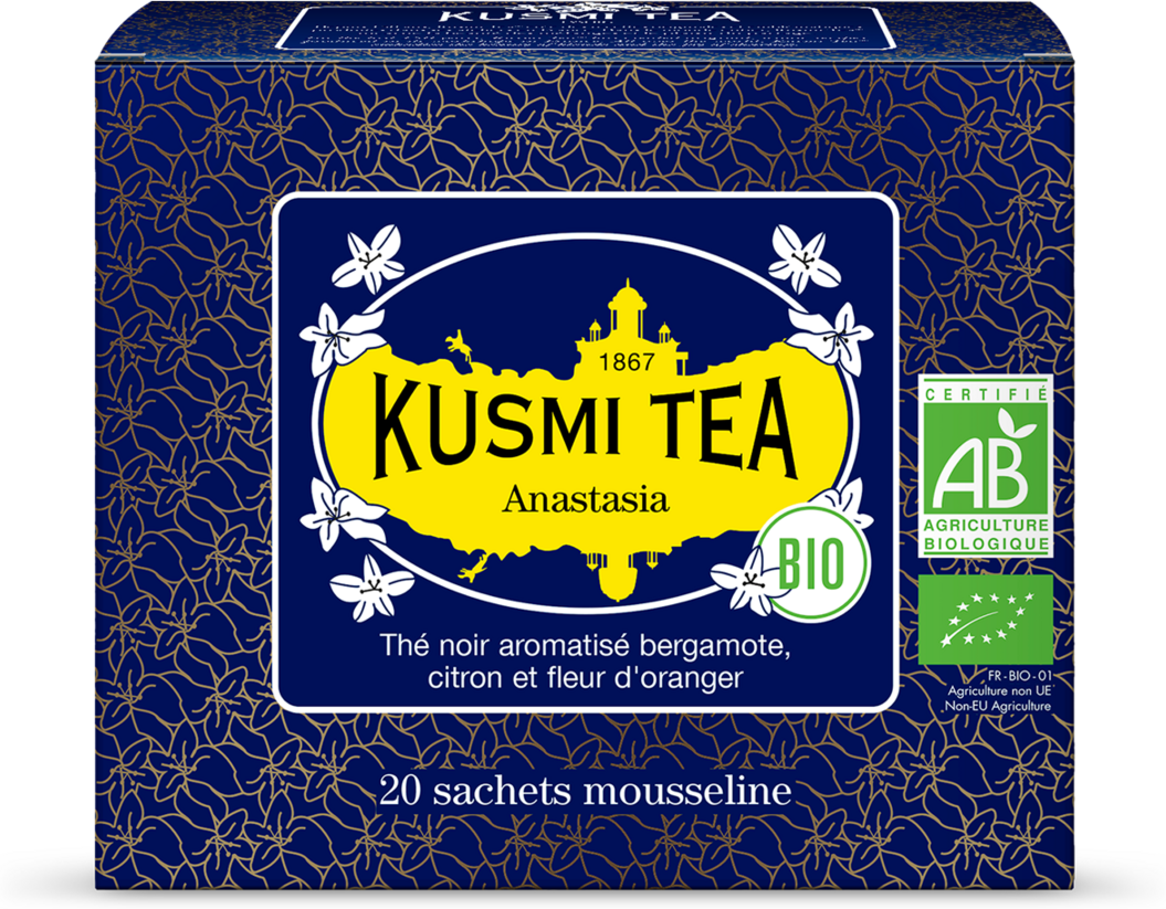 Anastasia bio - Earl grey Schwarzer tee, orangenblüte, bio - Kusmi Tea