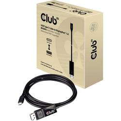 club3D USB-C® / DisplayPort Adapterkabel USB-C® Stecker, DisplayPort Stecker 1.80 m Schwarz CAC-1557 Flammwidrig USB-C®-Displaykabel