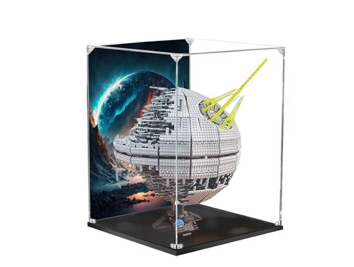 Acryl-Vitrine für Lego 10143 Modell, 3 mm staubdichte Schaukasten, Vitrine kompatibel mit Lego 10143 (Modell nicht im Lieferumfang enthalten) (Hintergrund 3 mm)