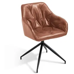 Actona Stuhl Brooke Lederoptik Braun