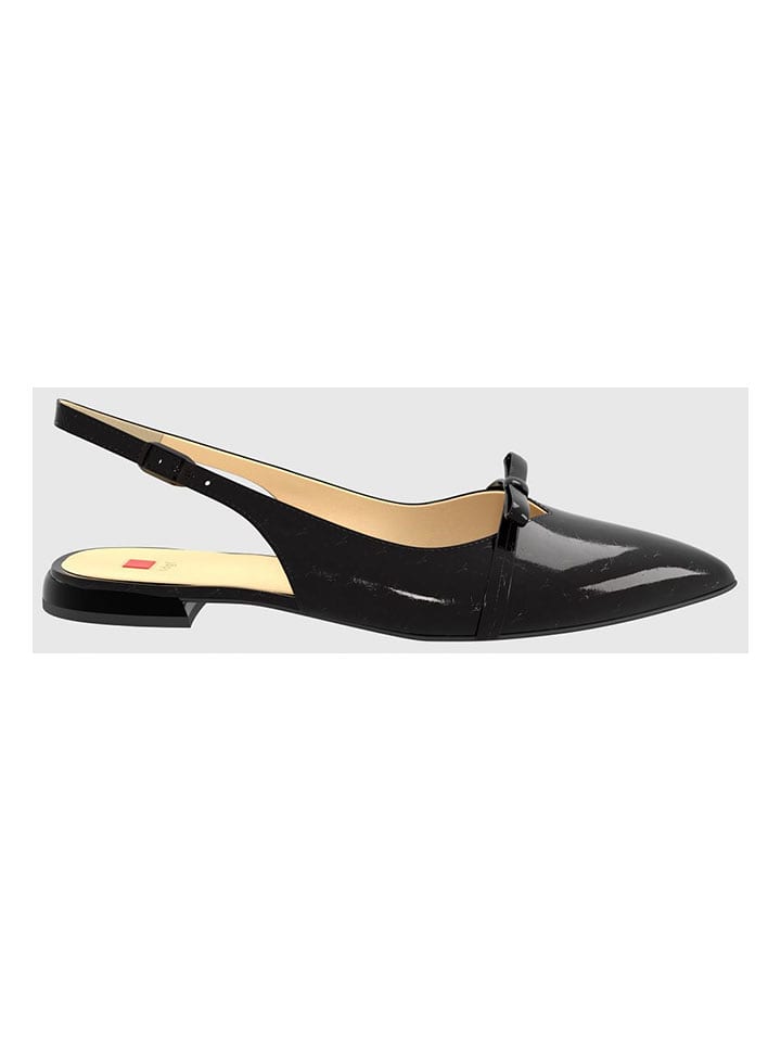 Högl Leder-Slingballerinas "Pretty" in Schwarz - 40