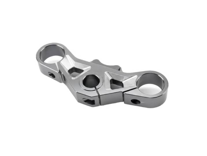 Obere Gabelbrücke， Für 450SR 2022- Motorrad Kit Obere Gabel Querstrebe Gabelbrücke Uplink Platte Gabelführung Gabelbrücke，(Silver)