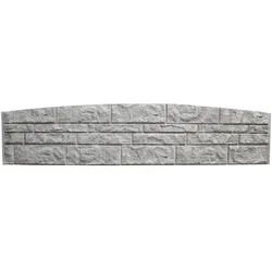 Beckers Betonzaun Standard Bogen-Motiv Fels 200x45x3,5 cm grau