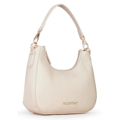 Hobo VALENTINO BAGS "BRIXTON", Damen, Gr. B/H/T: 26cm x 22cm x 6cm, beige (ecru), Lederimitat, Taschen Hobo, Damen Henkeltasche, Schultertasche, Umhängetasche