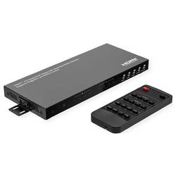 Value 4x2 Port HDMI Quad Multi-Viewer Multi-View-Modus, mit Fernbedienung, Seamless-funktion, Metallgehäuse 14.99.3592