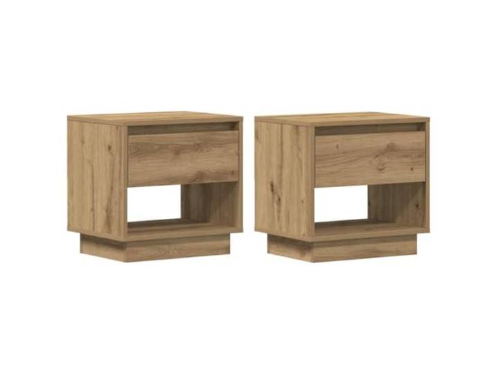 Heofavd Nachttisch 2er Set Artisan-Eiche Holzwerkstoff 45x35x44 cm
